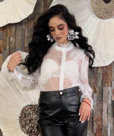 Camisa Ivory Bloom