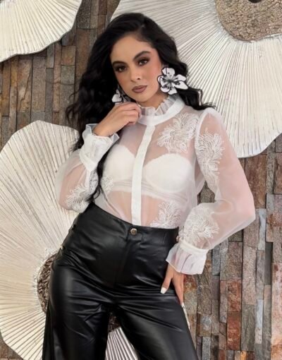Camisa Ivory Bloom