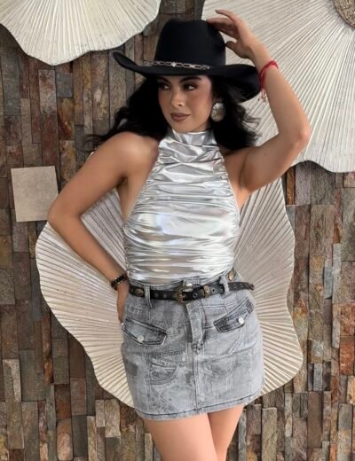 Falda Grey Lines
