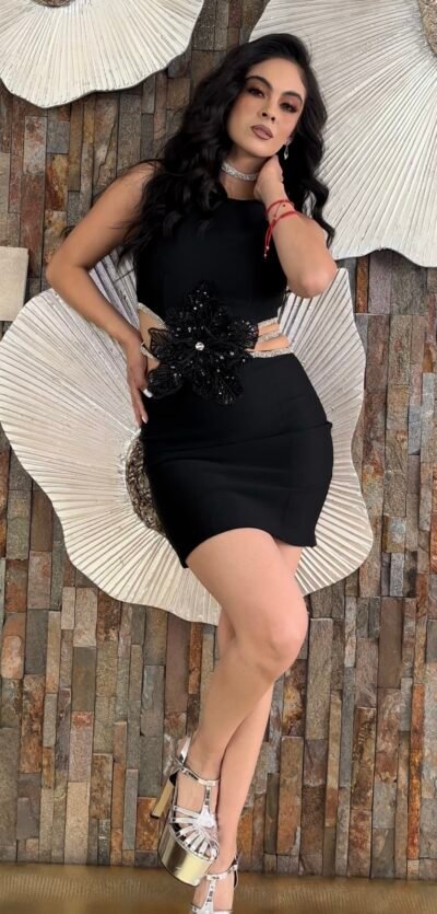 Vestido Black Fleur Noire