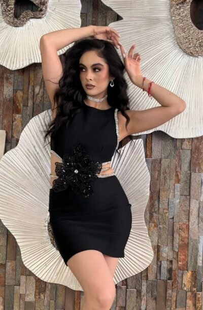 Vestido Black Fleur Noire